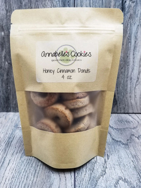 Honey Cinnamon Donuts Handmade Gourmet Dog Treats - 8 oz. Bag