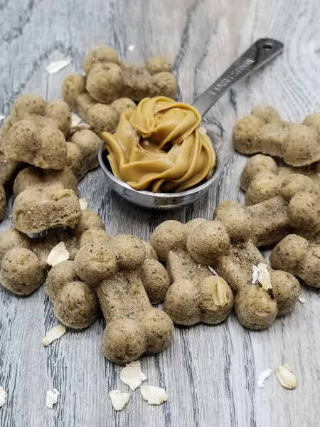 Oatmeal Peanut Butter Handmade Gourmet Dog Treats - 4 oz. Bag