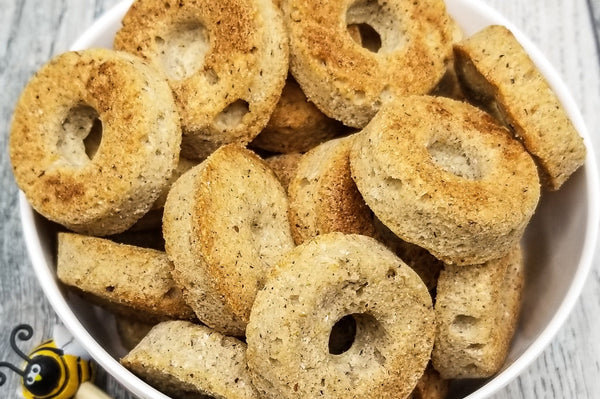 Honey Cinnamon Donuts Handmade Gourmet Dog Treats - 4 oz. Bag
