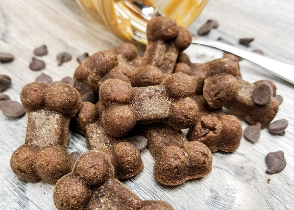 Peanut Butter Carob Handmade Gourmet Dog Treats - 8 oz. Bag