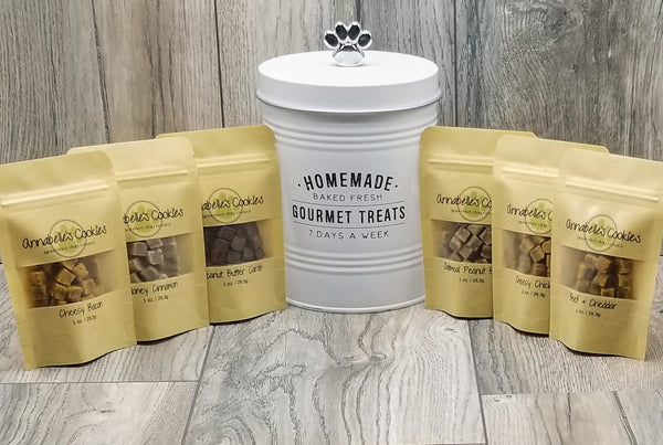 Handmade Gourmet Dog Training Treats ~ 6 Flavor Sample Pack ~ 1 oz. Bags