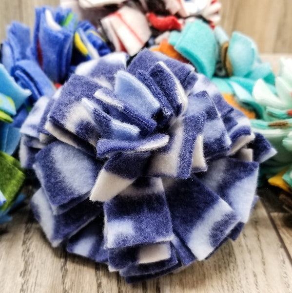 Snuffle Ball Soft Handmade Fleece Dog Toys - Small - 4 inch